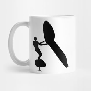 Wing surfer doing wingfoiling with foil wing Mug